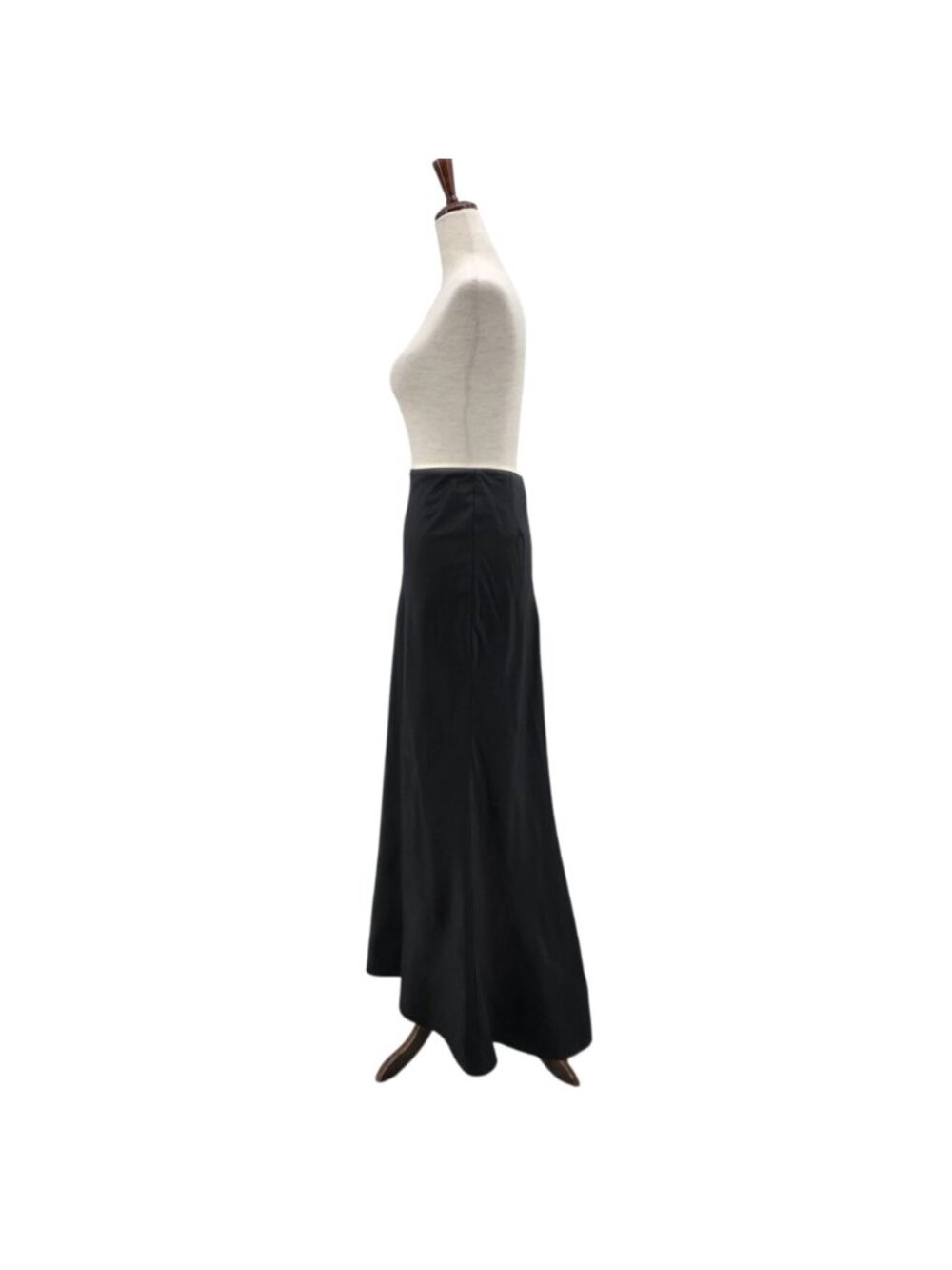Vintage Cache Womens 4 Skirt Trumpet Skirt Black Satin Long Maxi High Waisted - Picture 3 of 13